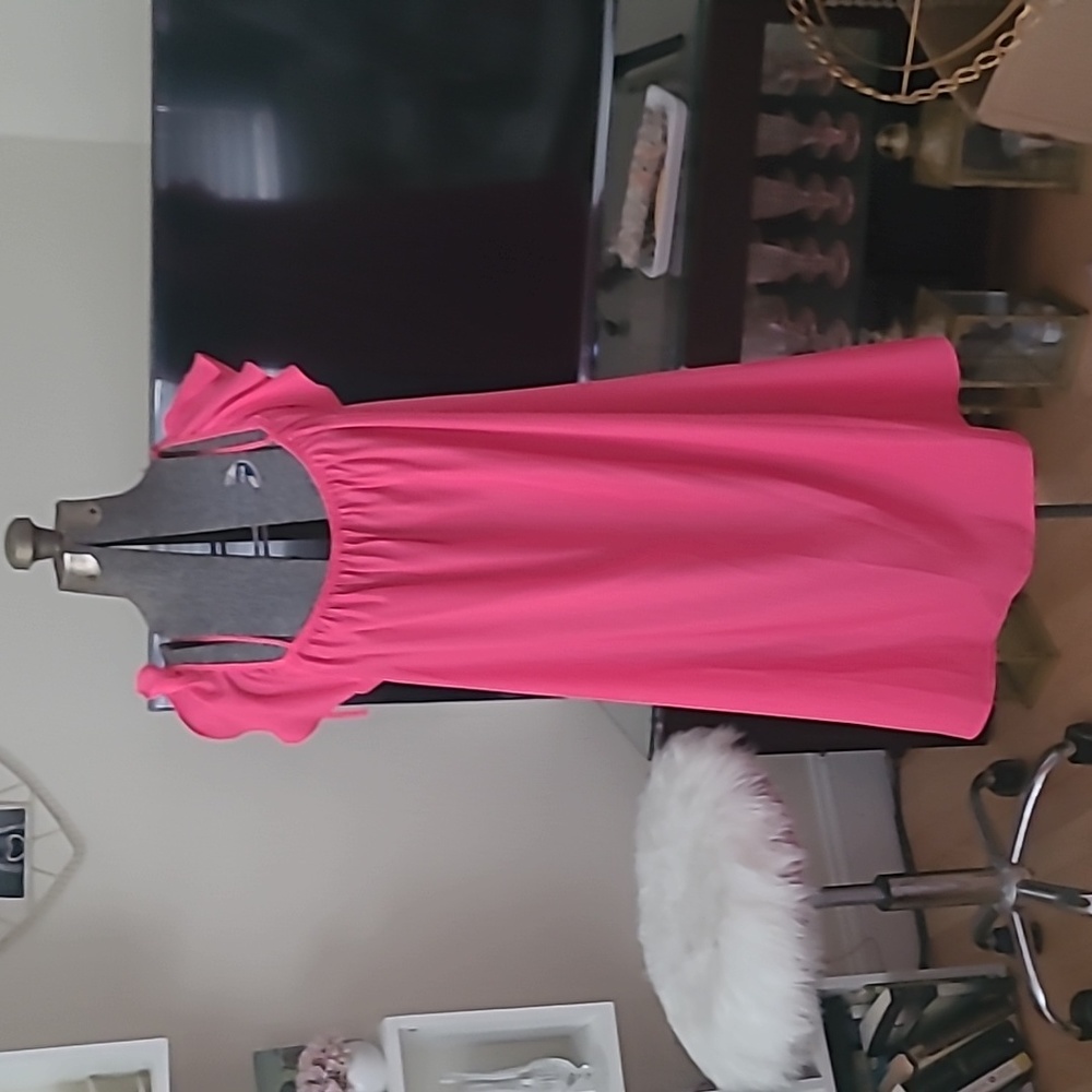 Amanda uprichard pink cold shoulder dress
